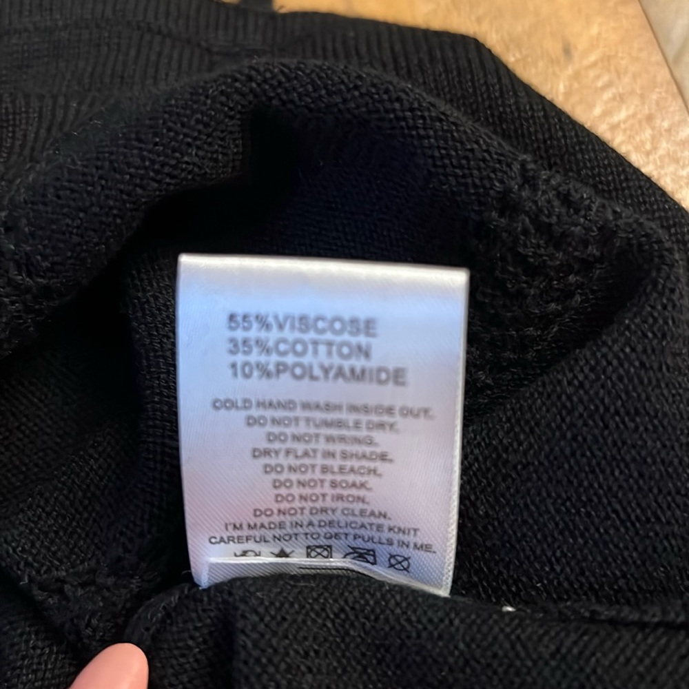 Beginning boutique BB Chloe black knit crop top size 6 extra small XS NWT - Picture 4 of 6